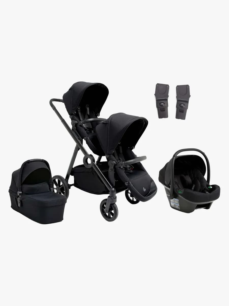 Beemoo Pro Multi 2 Syskonvagn Inkl. Route i-Size Babyskydd, Coffee Black/Black Stone