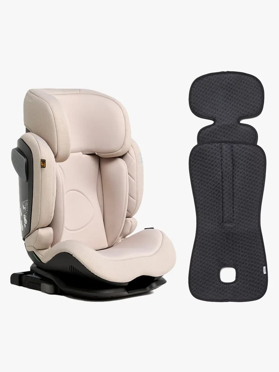 Beemoo Recline i-Size Bältesstol inkl. Petite Chérie Ventilerande Sittdyna, Oat/Antracit