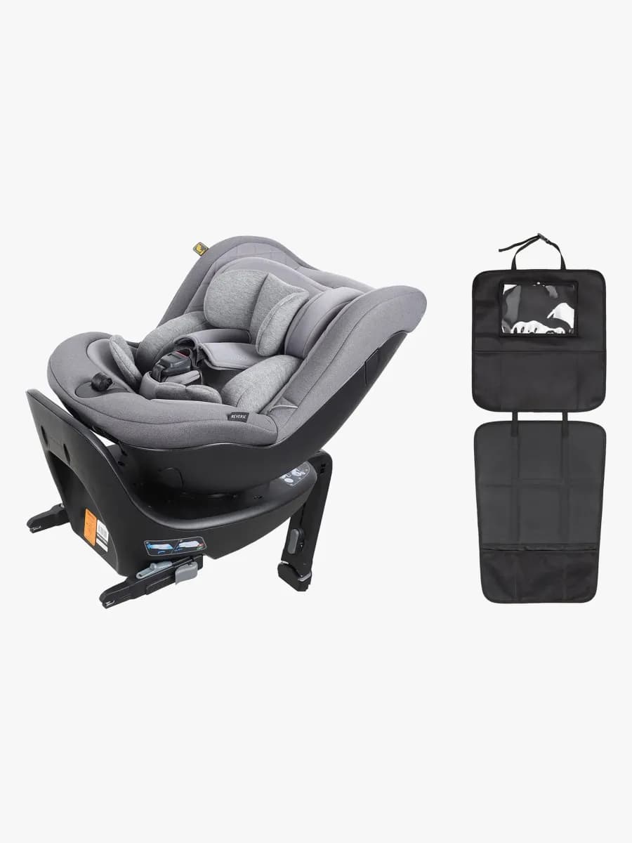 Beemoo Reverse i-Size Bakåtvänd Bilbarnstol inkl. 3-in-1 Sparkskydd, Mineral Grey