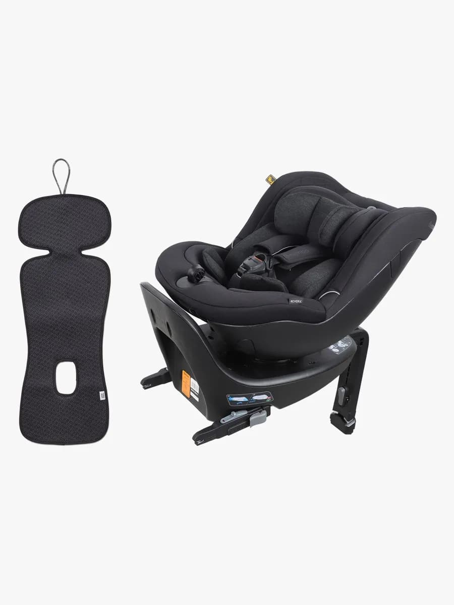Beemoo Reverse i-Size Bakåtvänd Bilbarnstol inkl. Ventilerande Dyna, Black Stone/Antracit