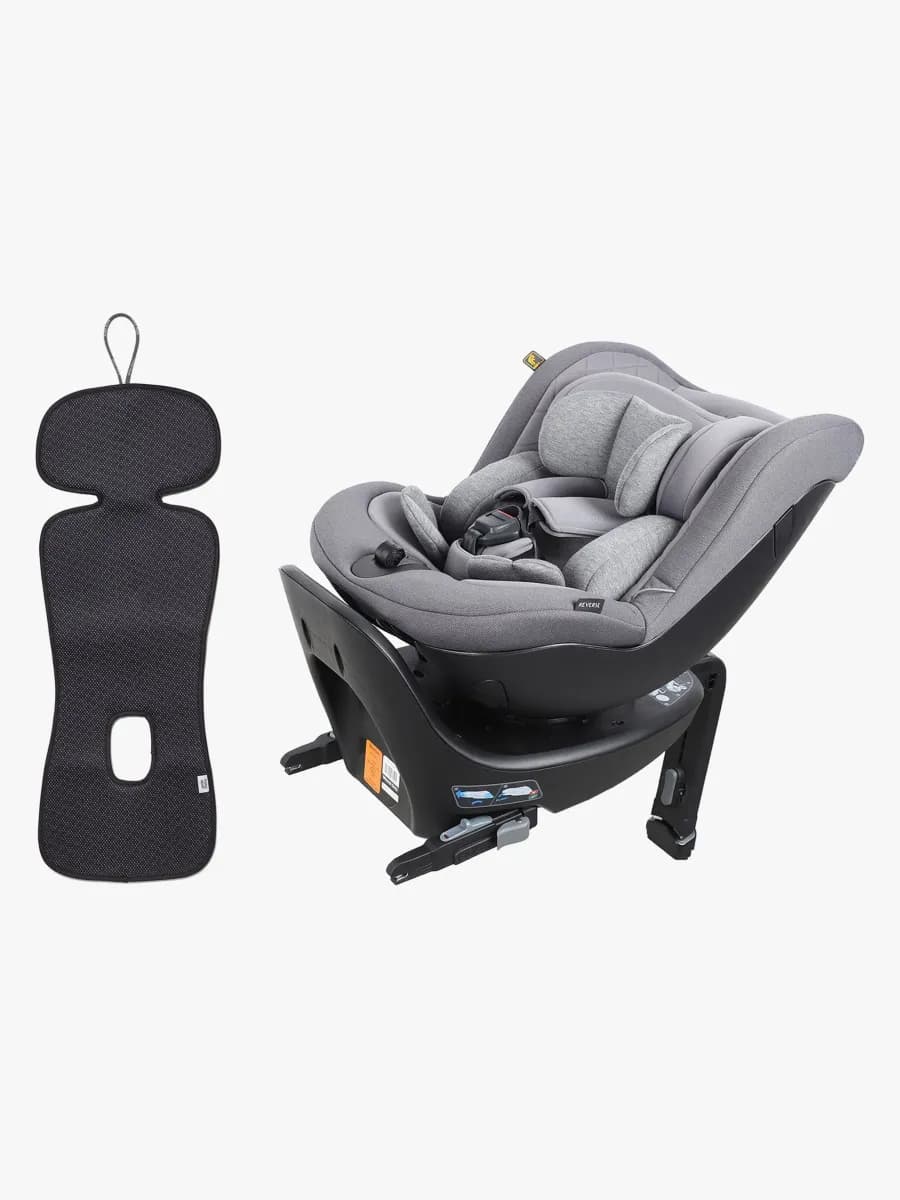 Beemoo Reverse i-Size Bakåtvänd Bilbarnstol inkl. Ventilerande Dyna, Mineral Grey/Antracit