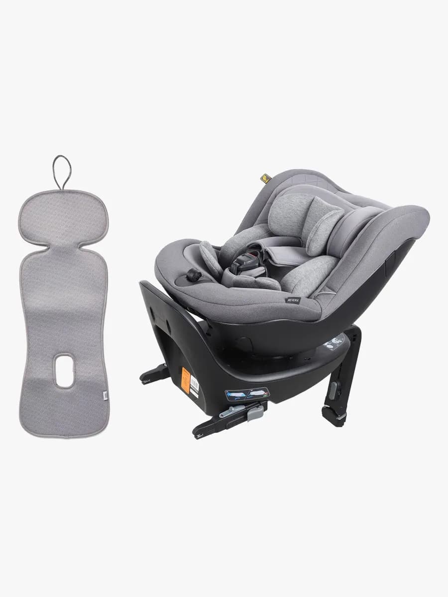 Beemoo Reverse i-Size Bakåtvänd Bilbarnstol inkl. Ventilerande Dyna, Mineral Grey/Grey