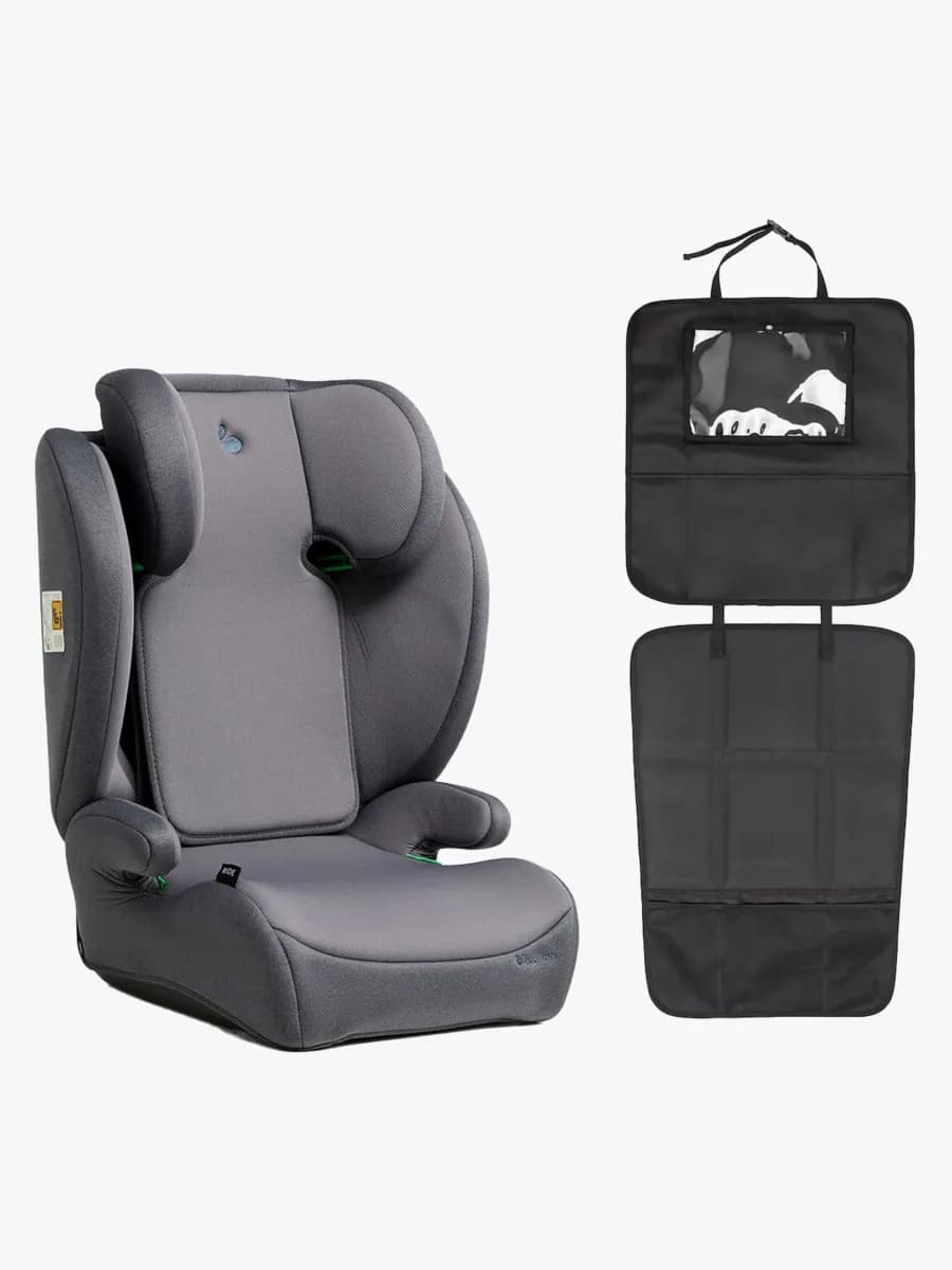 Beemoo Ride i-Size Bältesstol inkl. Beemoo 3-in-1 Sparkskydd, Mineral Grey/Black