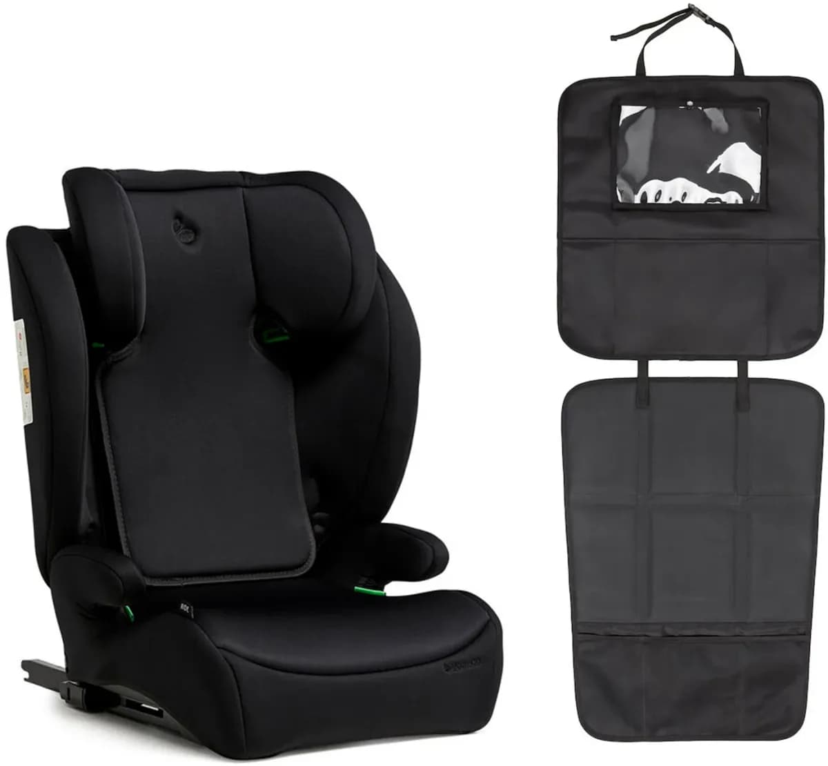 Beemoo Ride i-Size Bältesstol ISOFIX inkl. Beemoo 3-in-1 Sparkskydd, Black Stone/Black