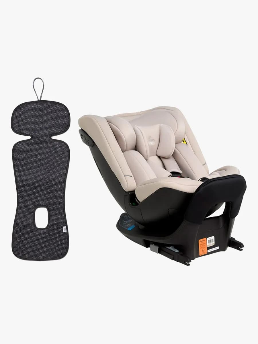 Beemoo Rotate i-Size Bilbarnstol inkl. Petite Chérie Ventilerande Sittdyna, Oat/Antracit