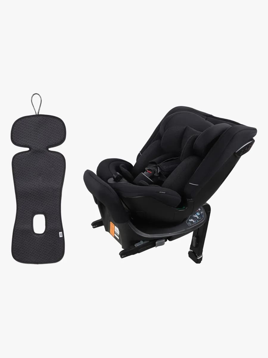 Beemoo Rotate i-Size Vändbar Bilbarnstol inkl. Ventilerande Dyna, Black Stone/Antracit