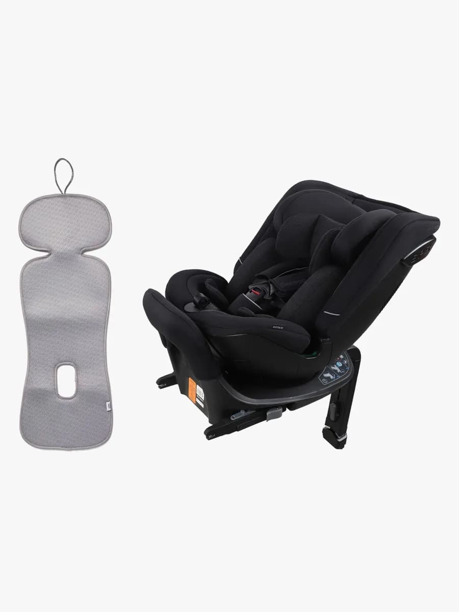 Beemoo Rotate i-Size Vändbar Bilbarnstol inkl. Ventilerande Dyna, Black Stone/Grey