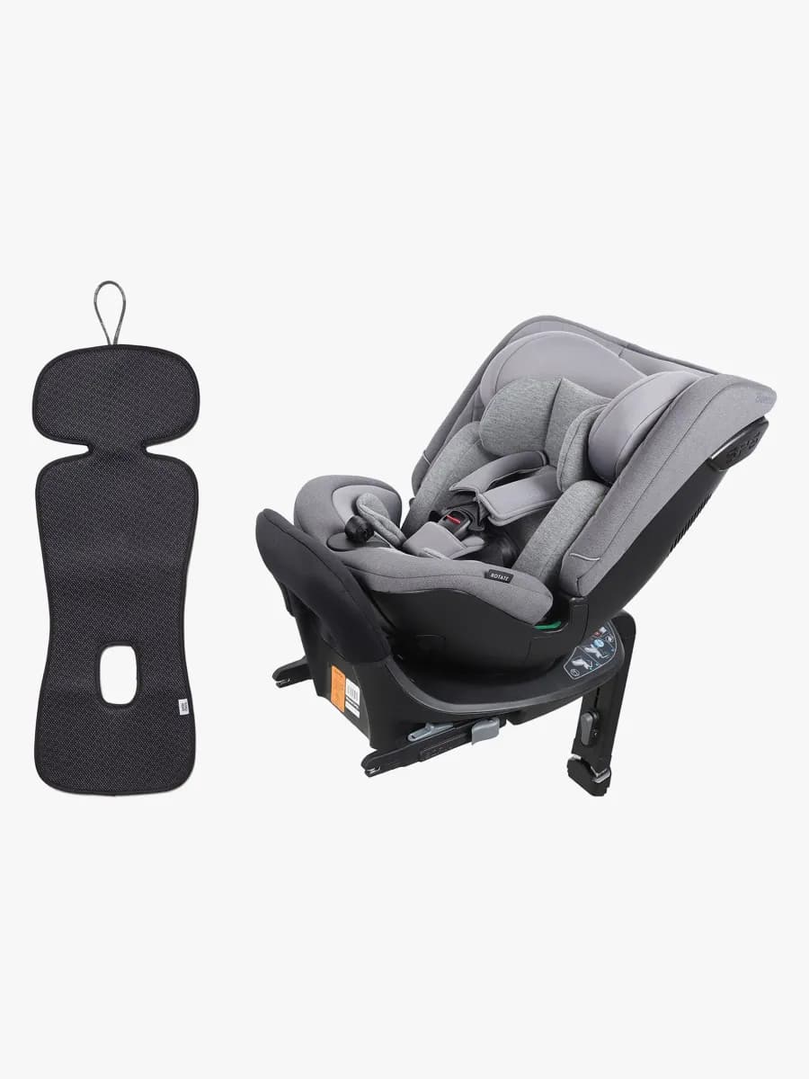 Beemoo Rotate i-Size Vändbar Bilbarnstol inkl. Ventilerande Dyna, Mineral Grey/Antracit