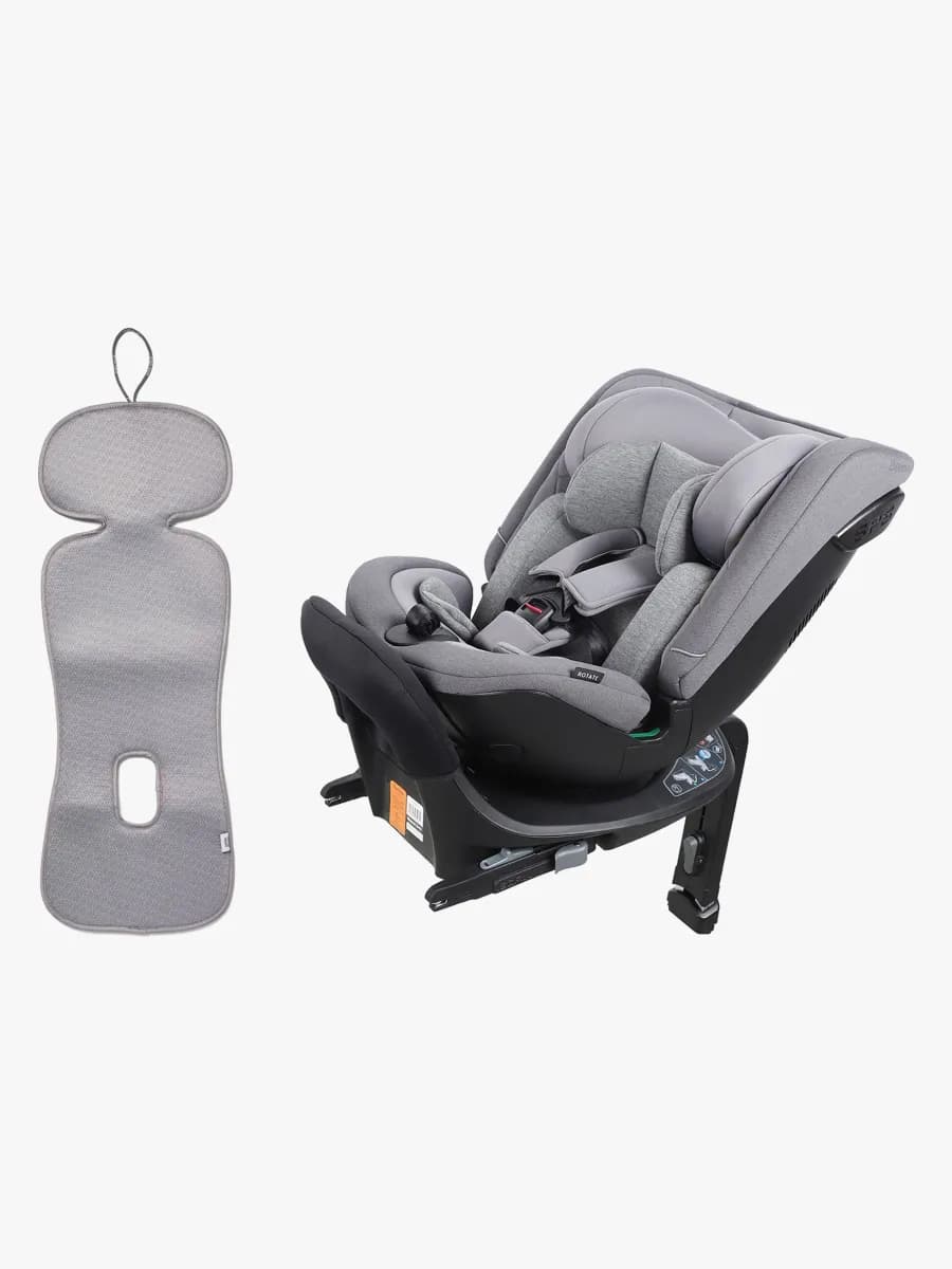 Beemoo Rotate i-Size Vändbar Bilbarnstol inkl. Ventilerande Dyna, Mineral Grey/Grey