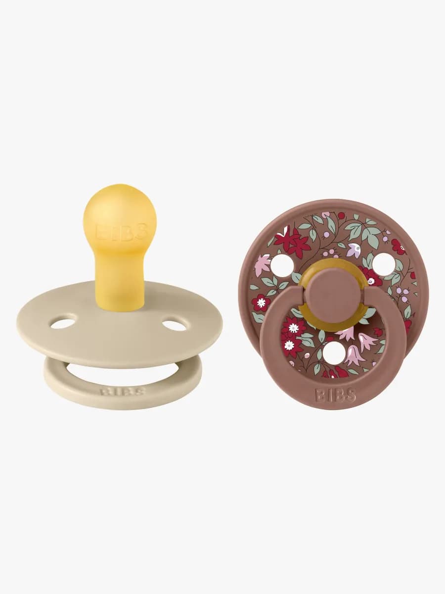 BIBS x Liberty Colour Napp 2-Pack Latex Stl 1 Rund, Chamomile Lawn/Woodchuck Mix