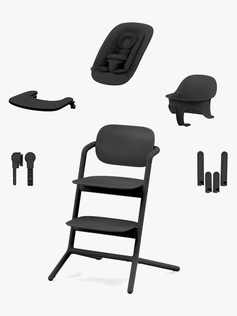 Cybex Lemo 4-in-1 Matstol inkl. Babysitter, Babyset och Bricka, Stunning Black - Bäst i test