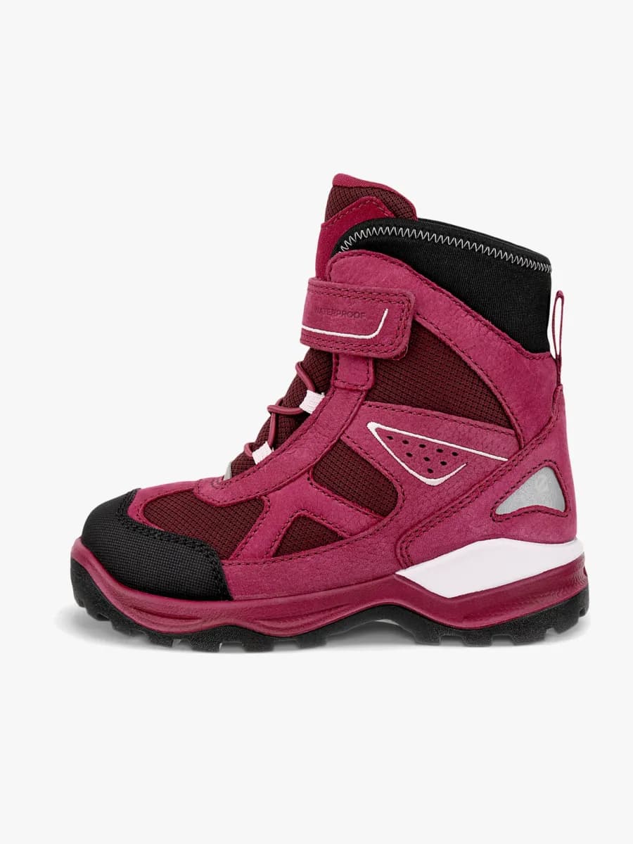 Ecco Snow Mountain WP 1V Vinterkängor Jr, Black/Red Plum/Dark Ruby, 38 - Bäst i test