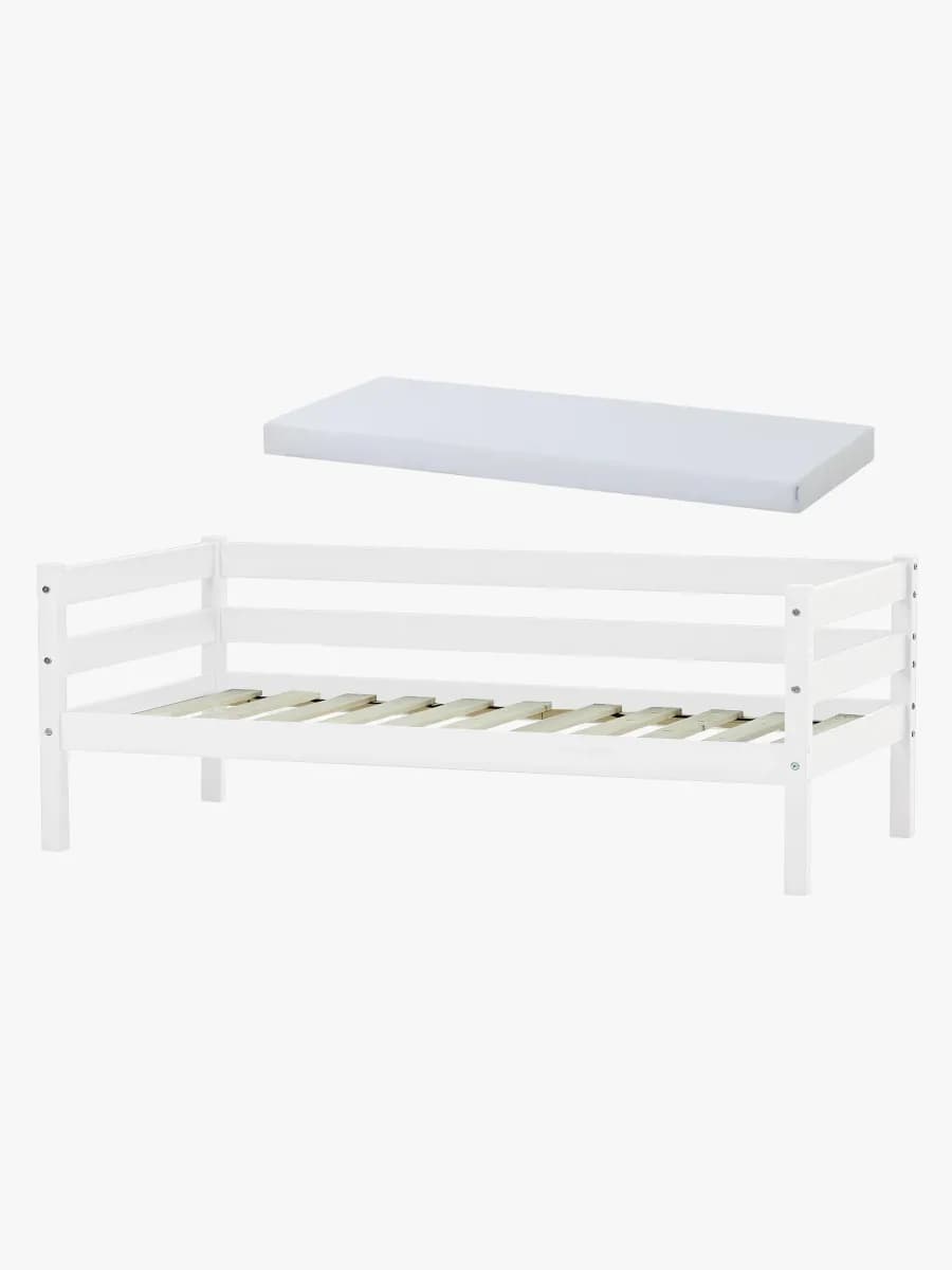 Hoppekids ECO Comfort Enkelsäng Med Skummadrass 70x160,Vit, Barnsäng, Juniorsäng