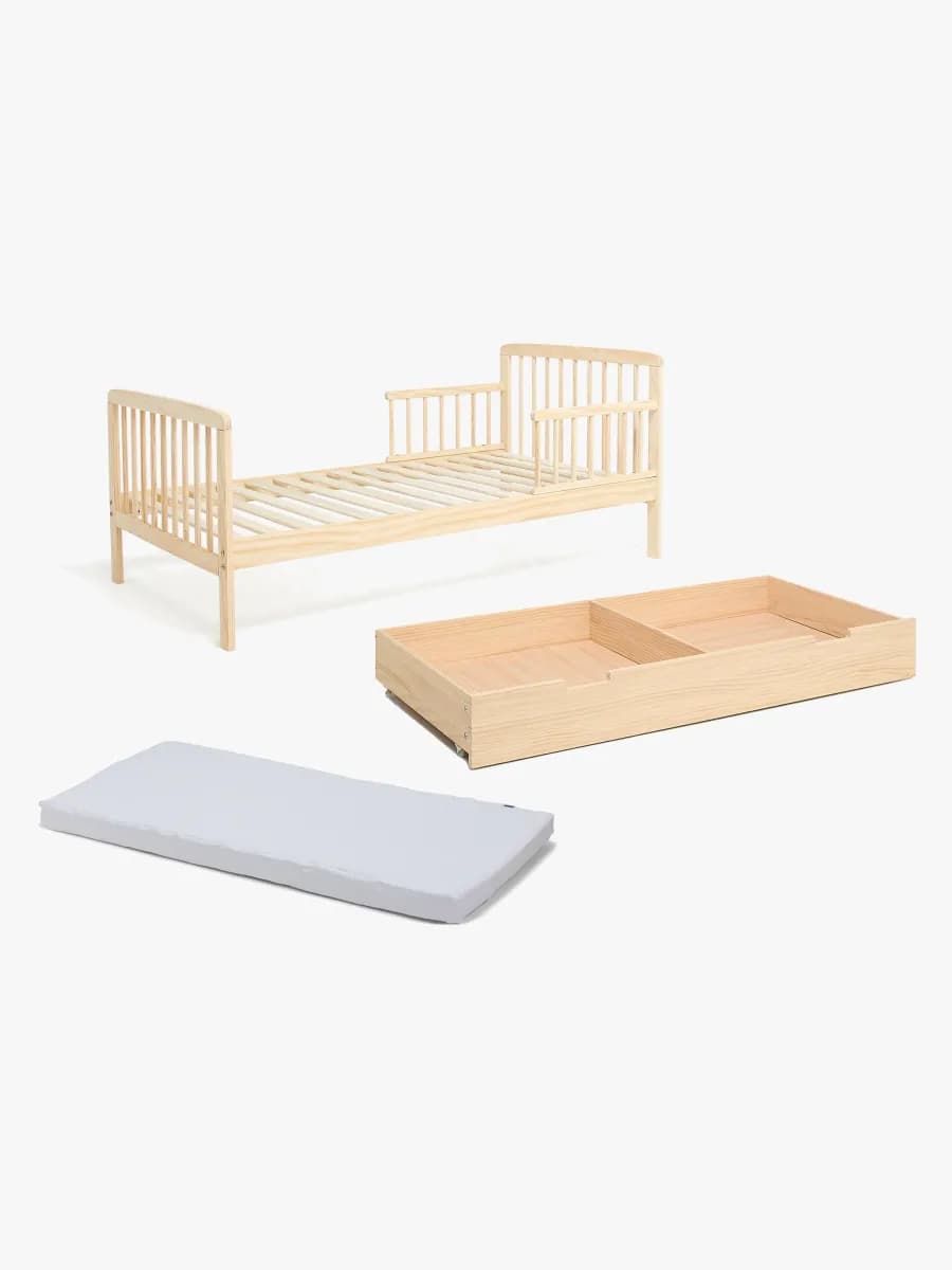 JLY HEAVEN Juniorsäng MEYA inkl Sängförvaring & Madrass 70x140, Trä, Förvaring Barnrum