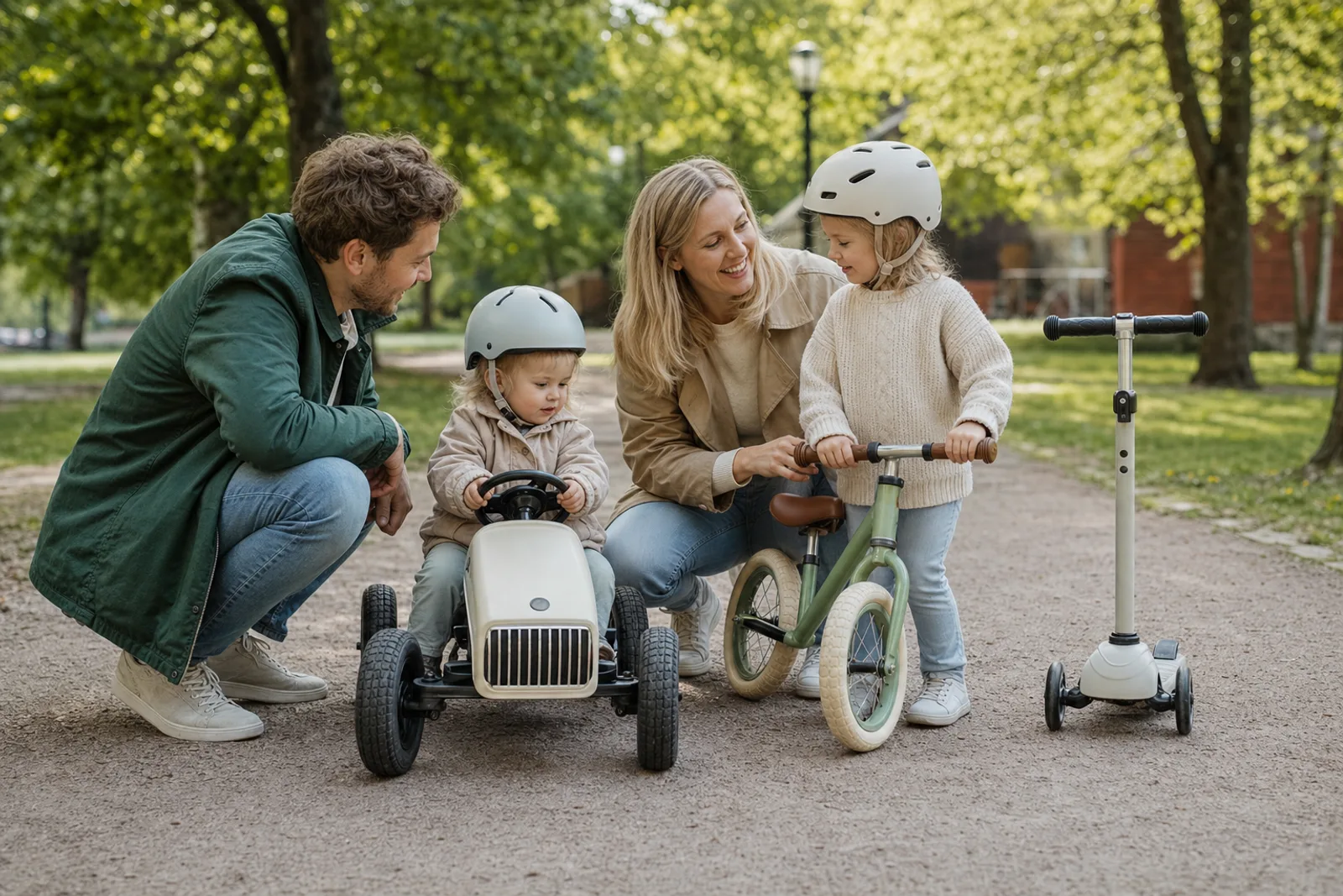 Trampbil, springcykel eller sparkcykel – vad passar bäst för ditt barn?