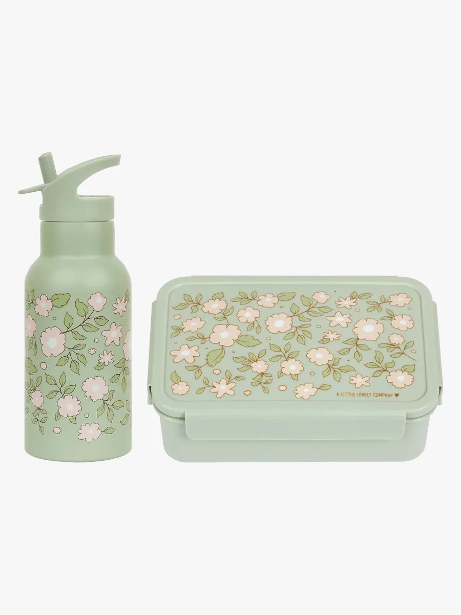 A Little Lovely Company Matlåda &  Flaska, Blossoms Sage
