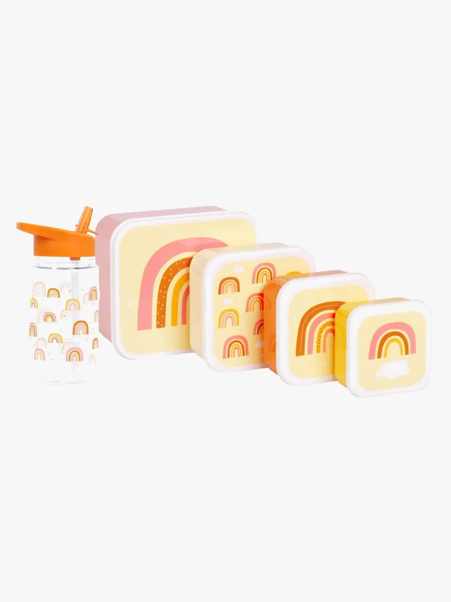 A Little Lovely Company Snack Box &  Flaska, Rainbows