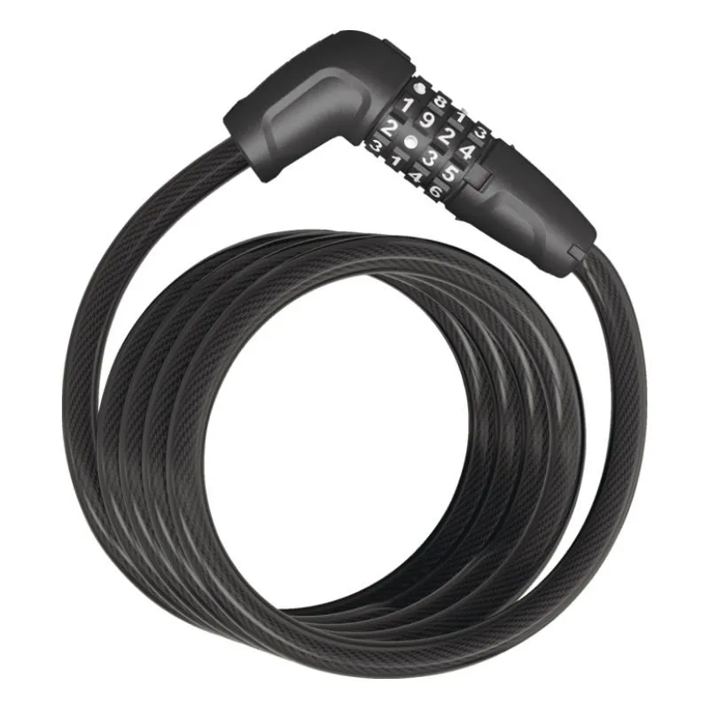 Abus spirallås 5510C/180/10 Combo, svart