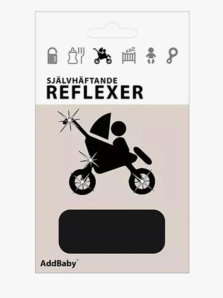AddBaby Reflexklistermärken, Svart