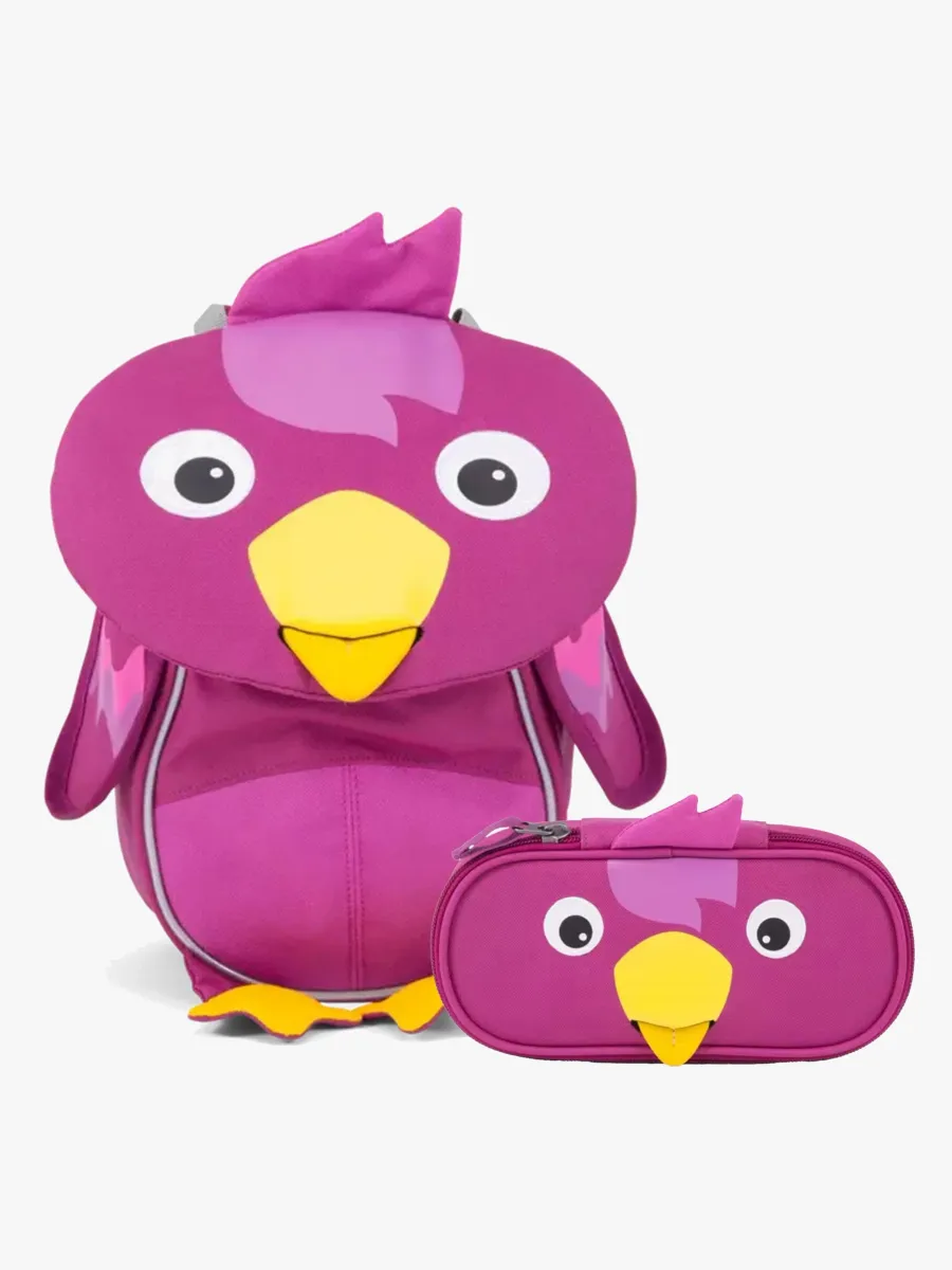 Affenzahn Small Friend Ryggsäck 4L &  Pennfodral, Bird