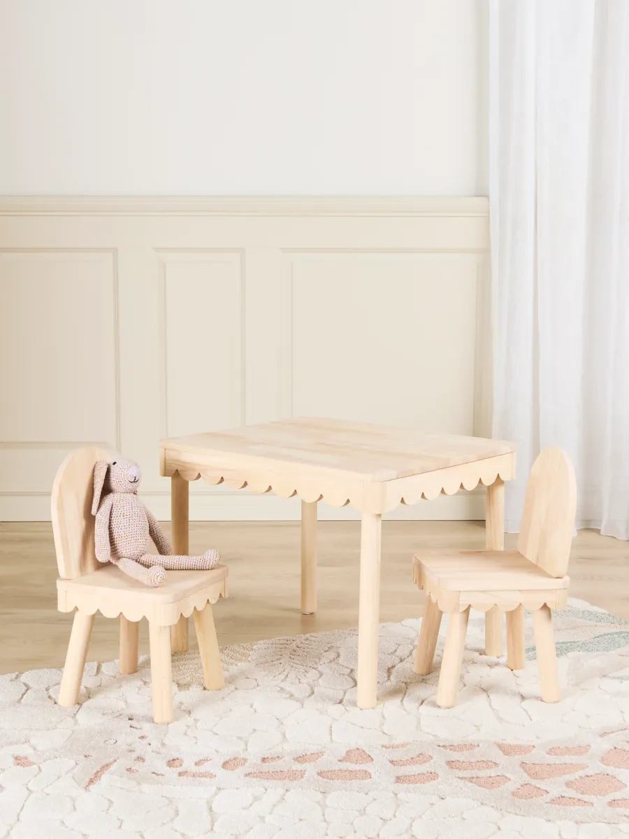 Alice &  Fox Dune Bord &  Stol, Natural Wood