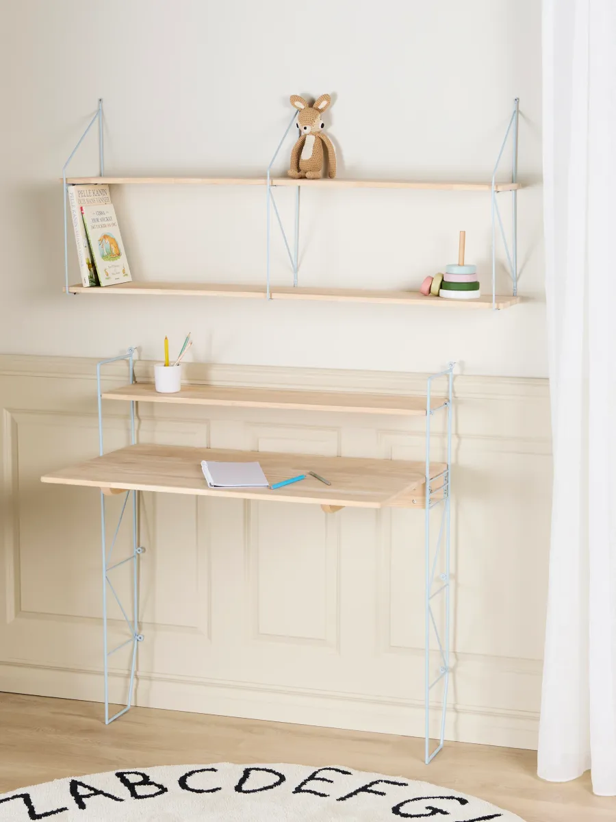 Alice &  Fox shelf &  desk CLEO, Blue/Natural