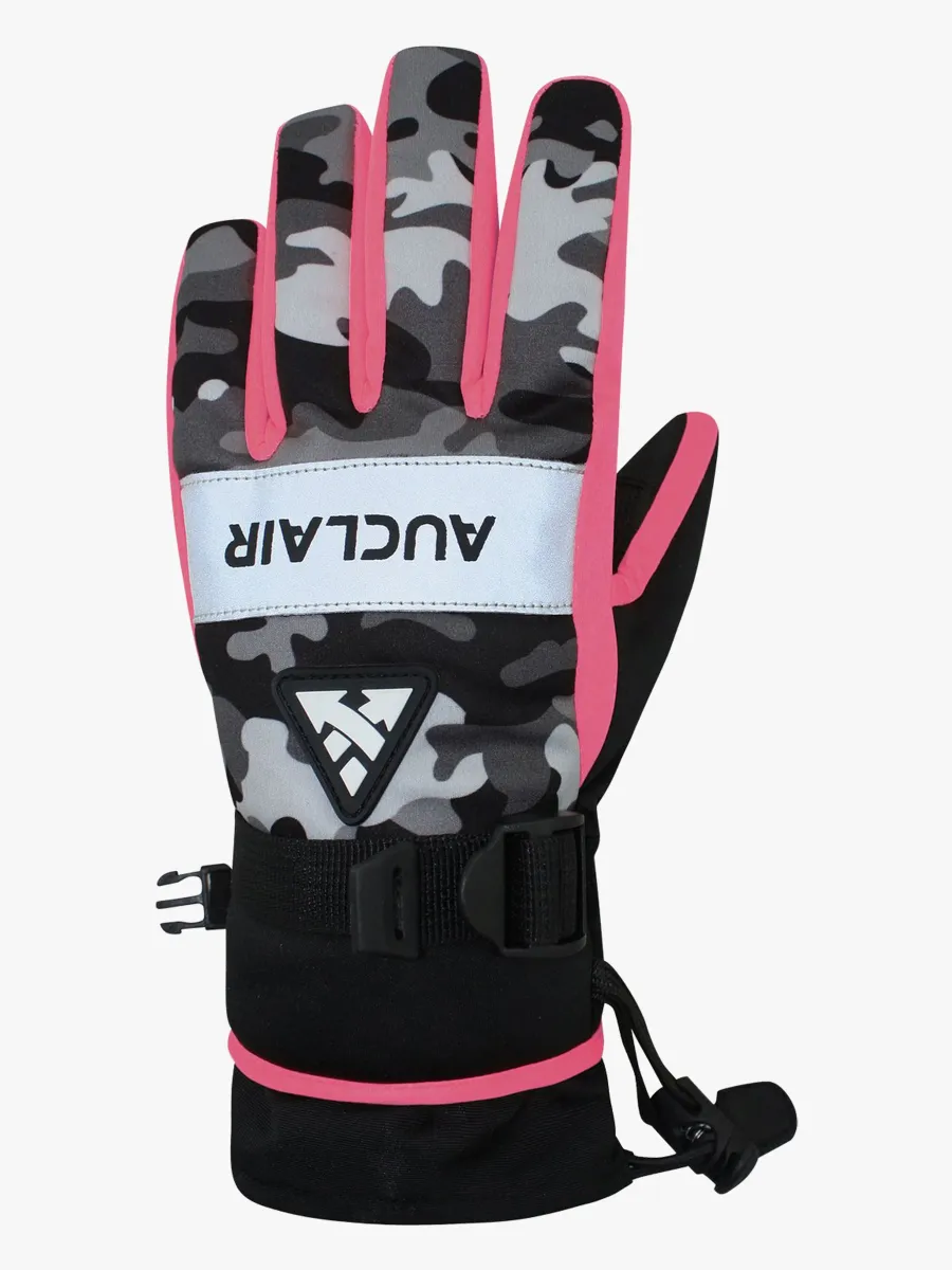 Auclair Camo Flash Handske, Pink/Camo, XL