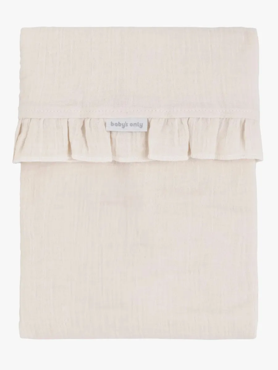 Baby's Only CALM Baby Crib Lakan med Volang 80x100, Warm Linen