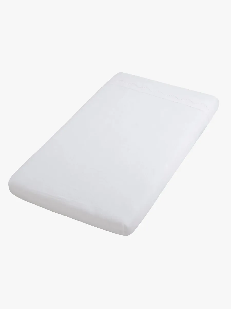 Baby's Only CALM Dra-på-lakan med Brodyr 40x80, White