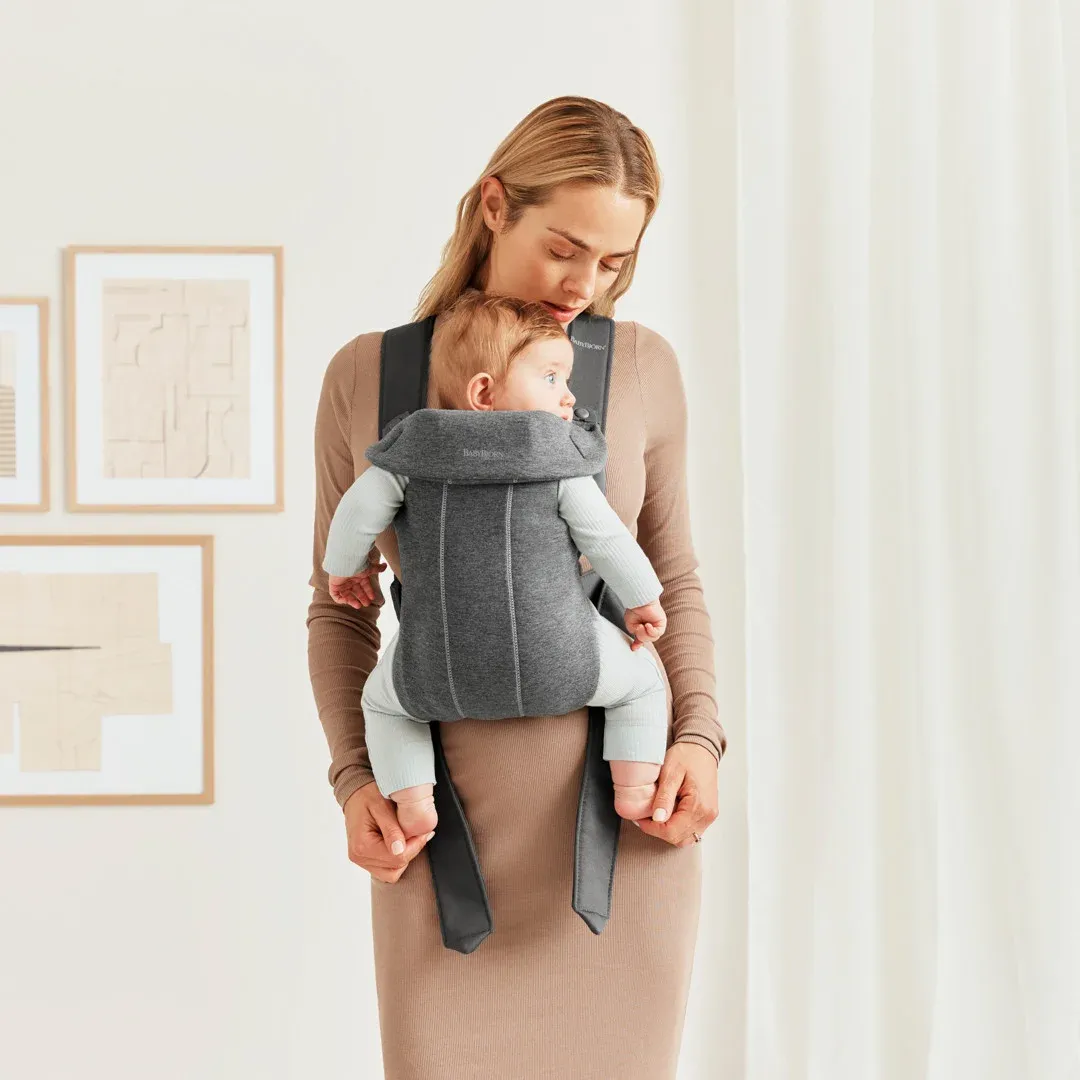 Babybjörn bärsele Mini, 3D jersey mörkgrå