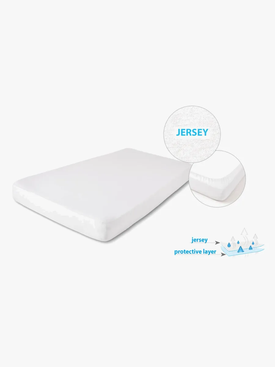 BabyMatex Jersey Waterproof Dra-på-lakan 40x90, Light Grey