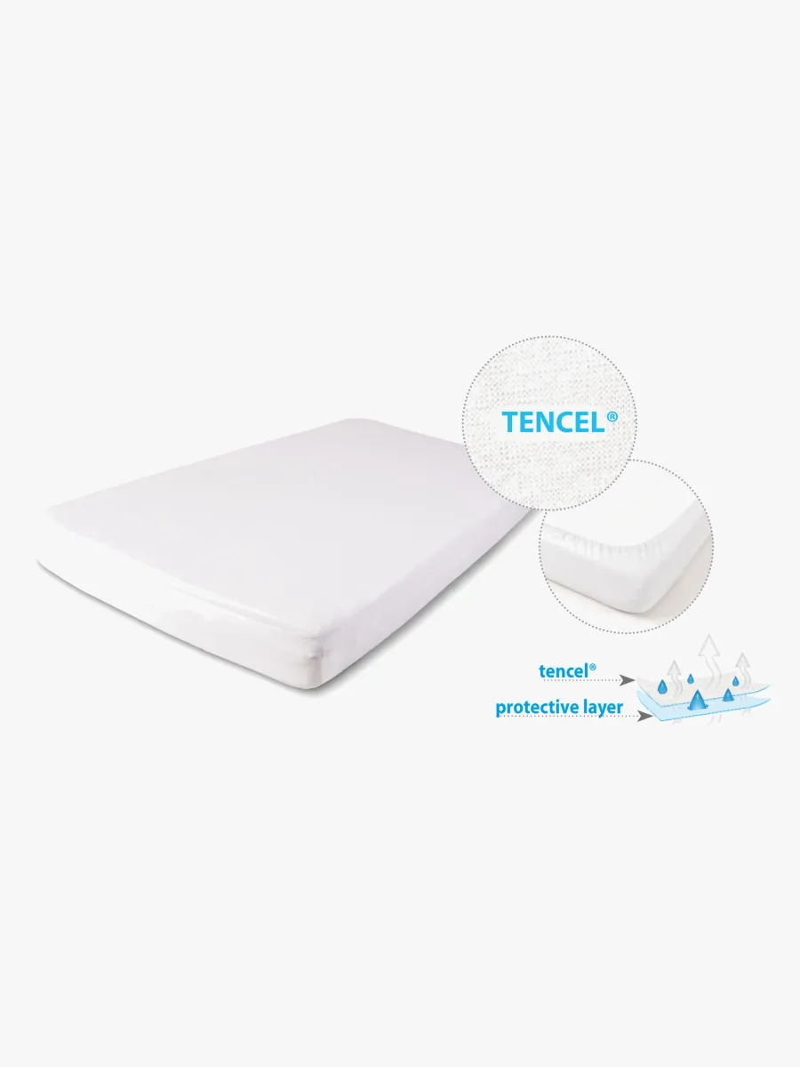 BabyMatex Tencel Dra-på-lakan 70x140, White