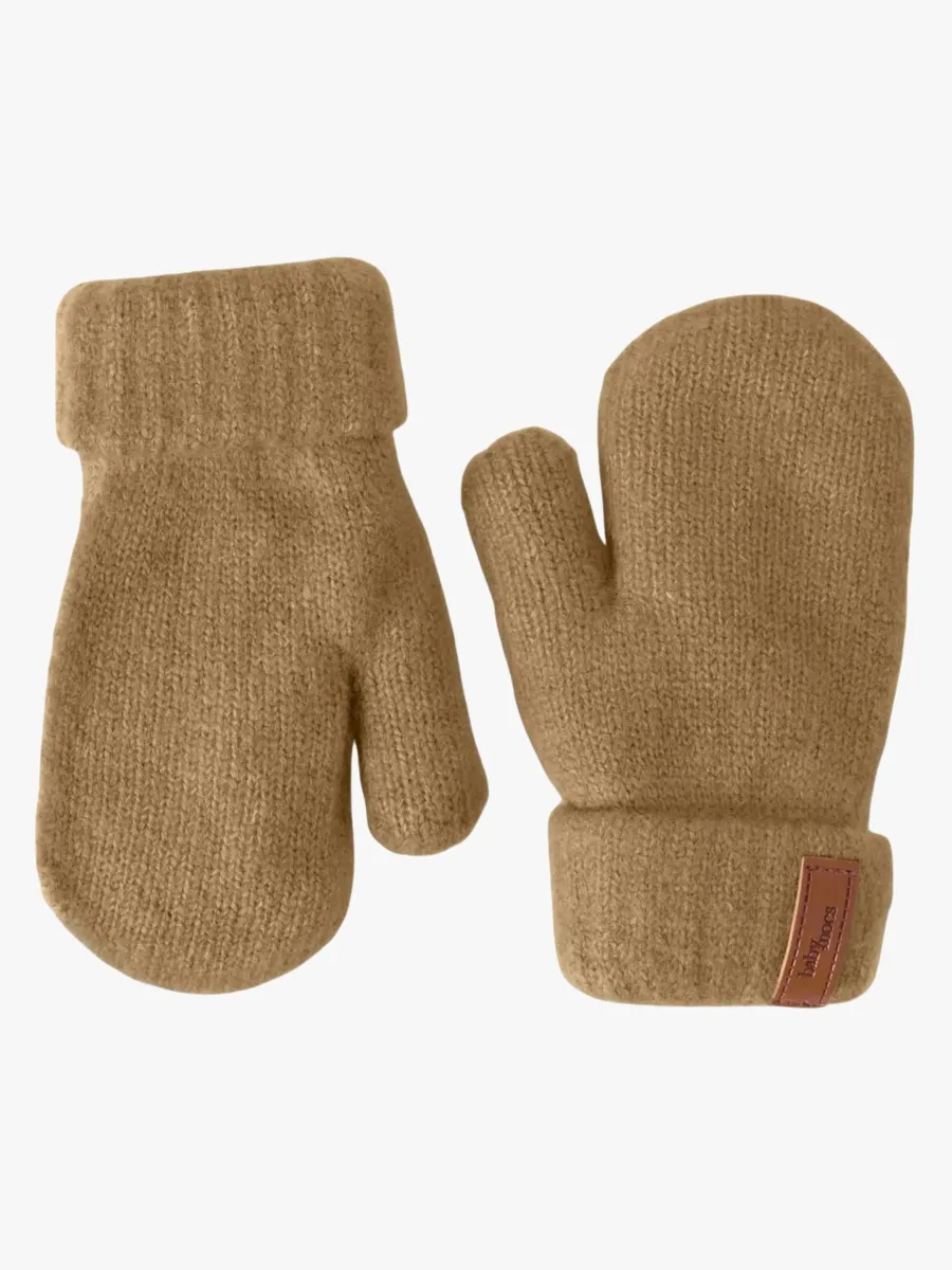 BabyMocs  Stickade Vantar, Caramel, 3-7 år