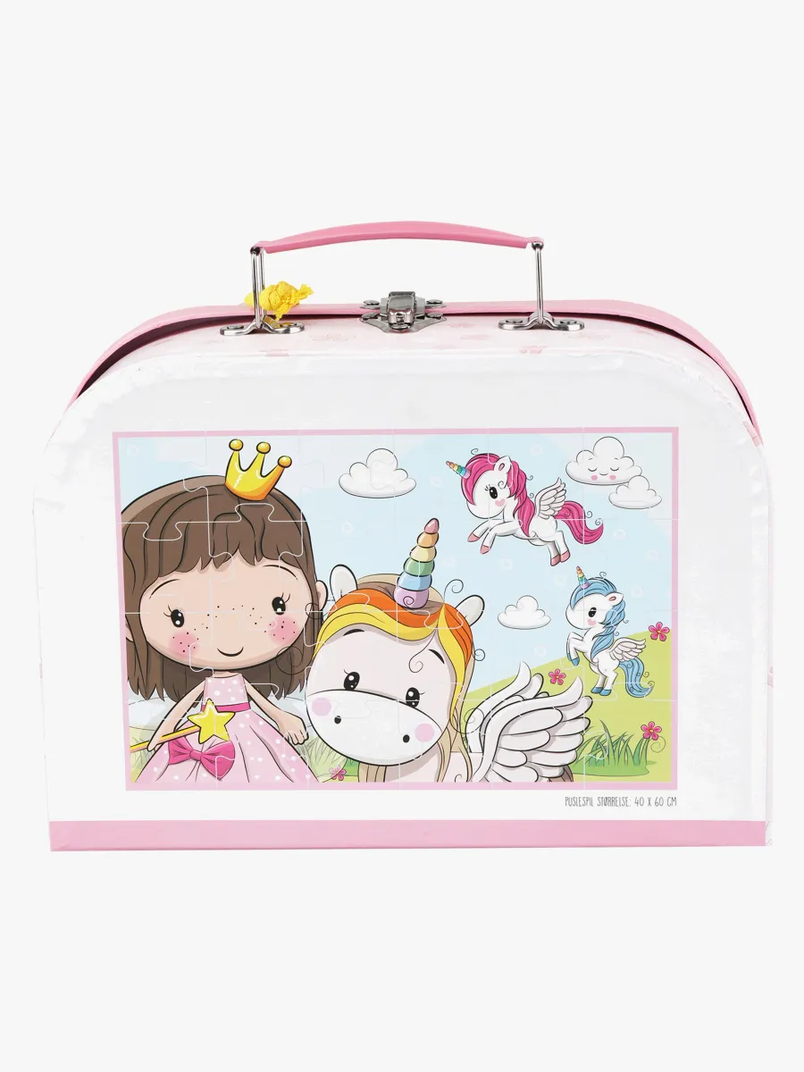 Barbo Toys Lillie &  Ellie Resväska med Golvpussel 24 Bitar