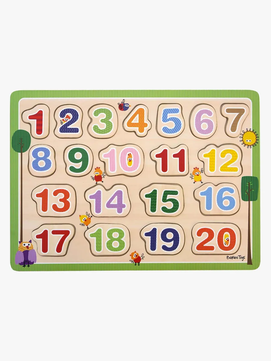 Barbo Toys Wacky Wonders Träpussel Siffror 20 Delar