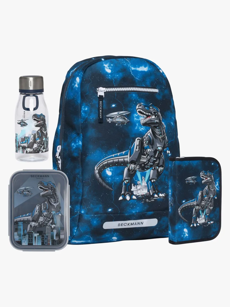 Beckmann Ryggsäck 12L inkl. Pennfodral, Flaska &  Matlåda, Tech Rex