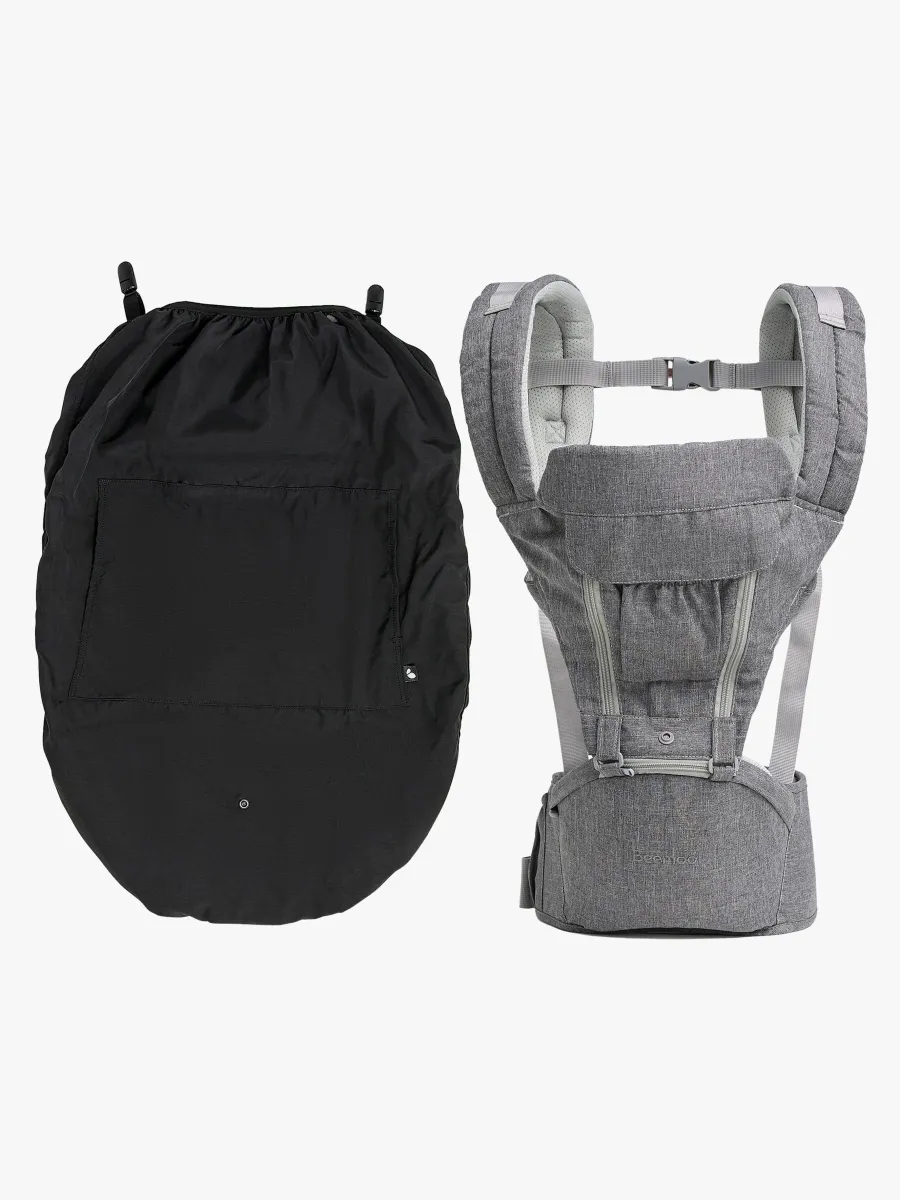 Beemoo CARE Carry Comfort 4-in-1 Bärsele &  Höftbärare inkl. Regnskydd, Grey