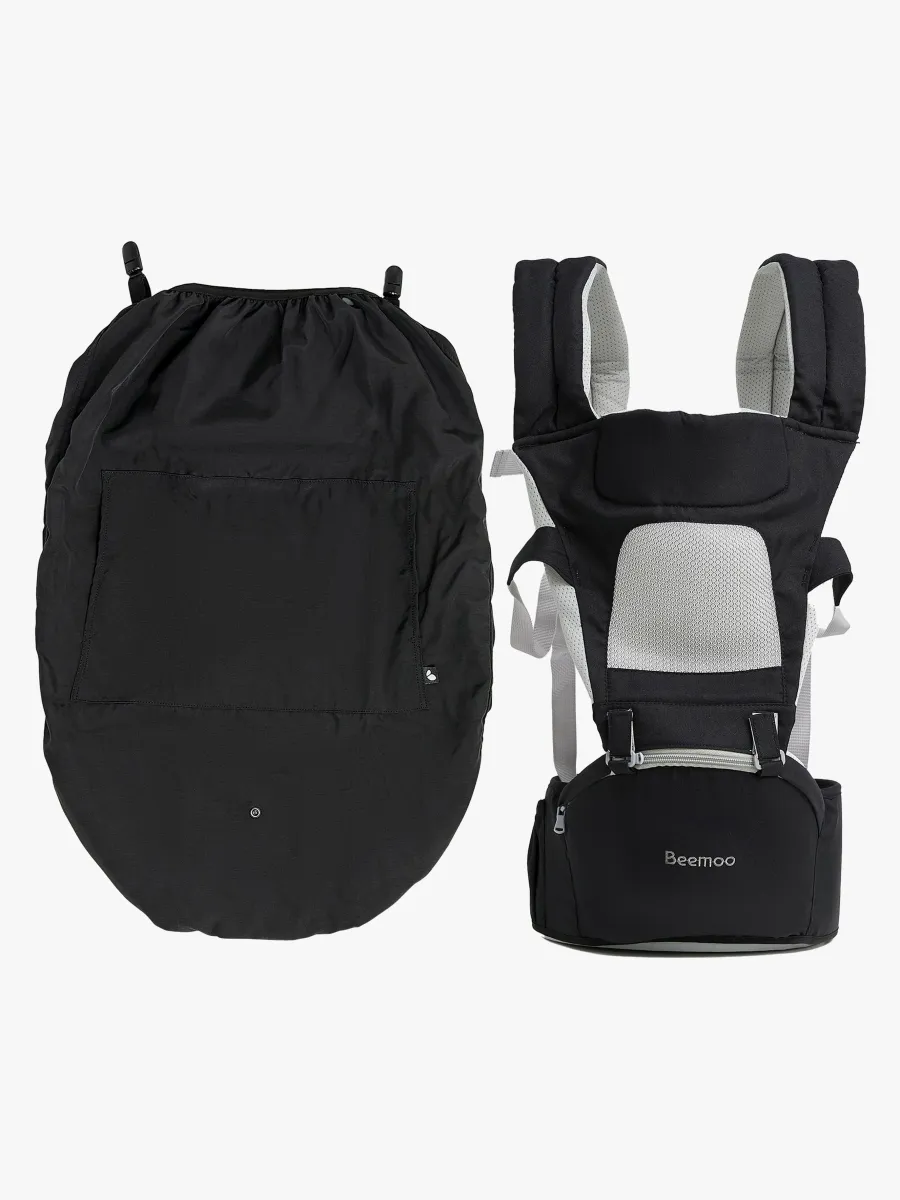 Beemoo CARE Carry Comfort Air Bärsele inkl. Regnskydd, Black