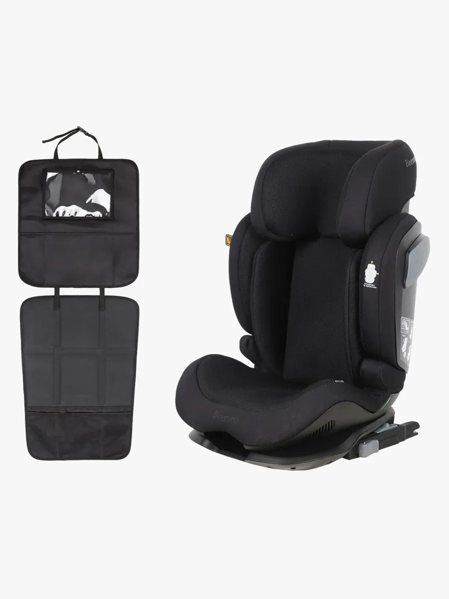 Beemoo Recline i-Size Bältesstol inkl. 3-in-1 Sparkskydd, Black Mesh