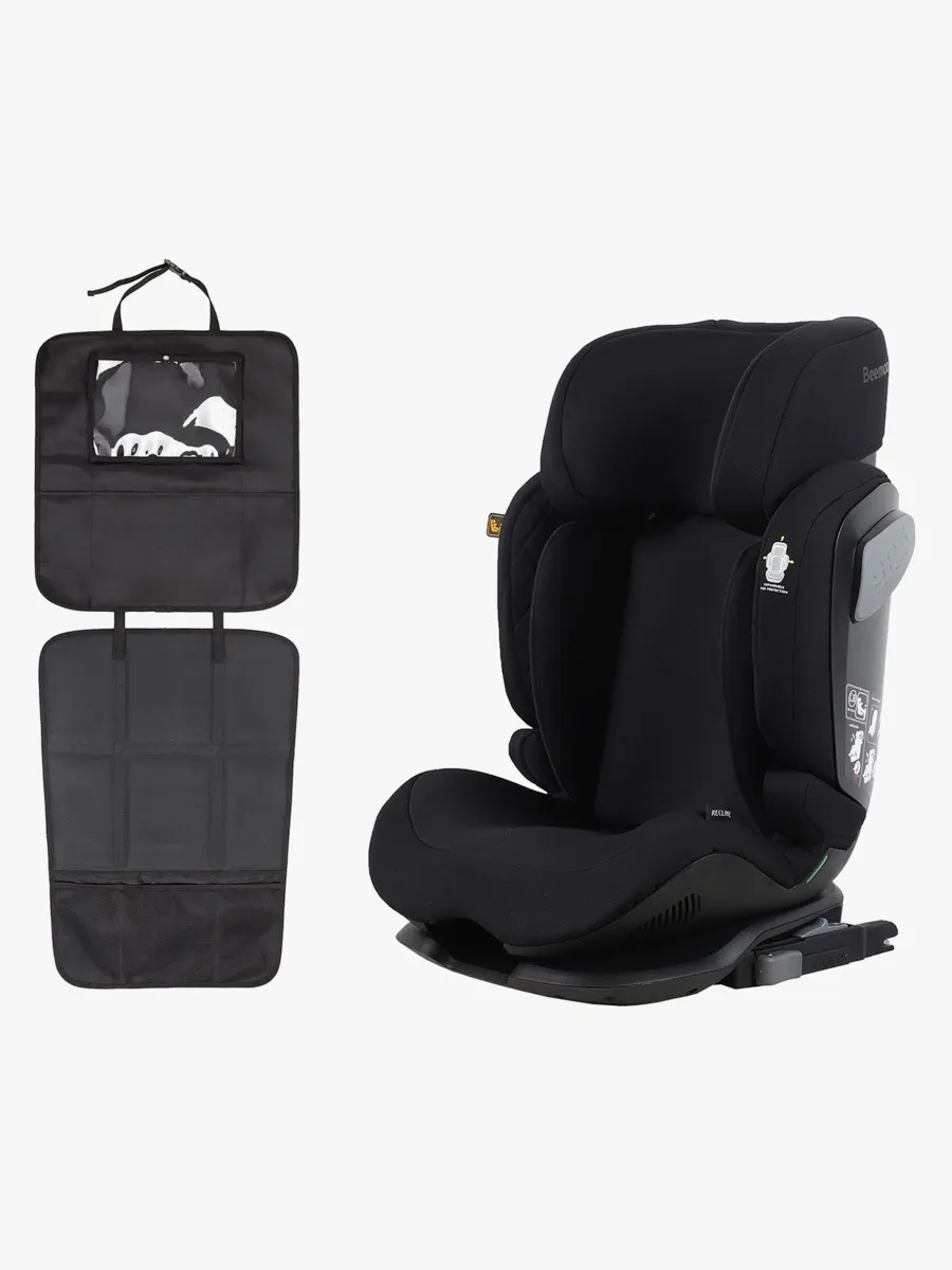 Beemoo Recline i-Size Bältesstol inkl. 3-in-1 Sparkskydd, Black Stone