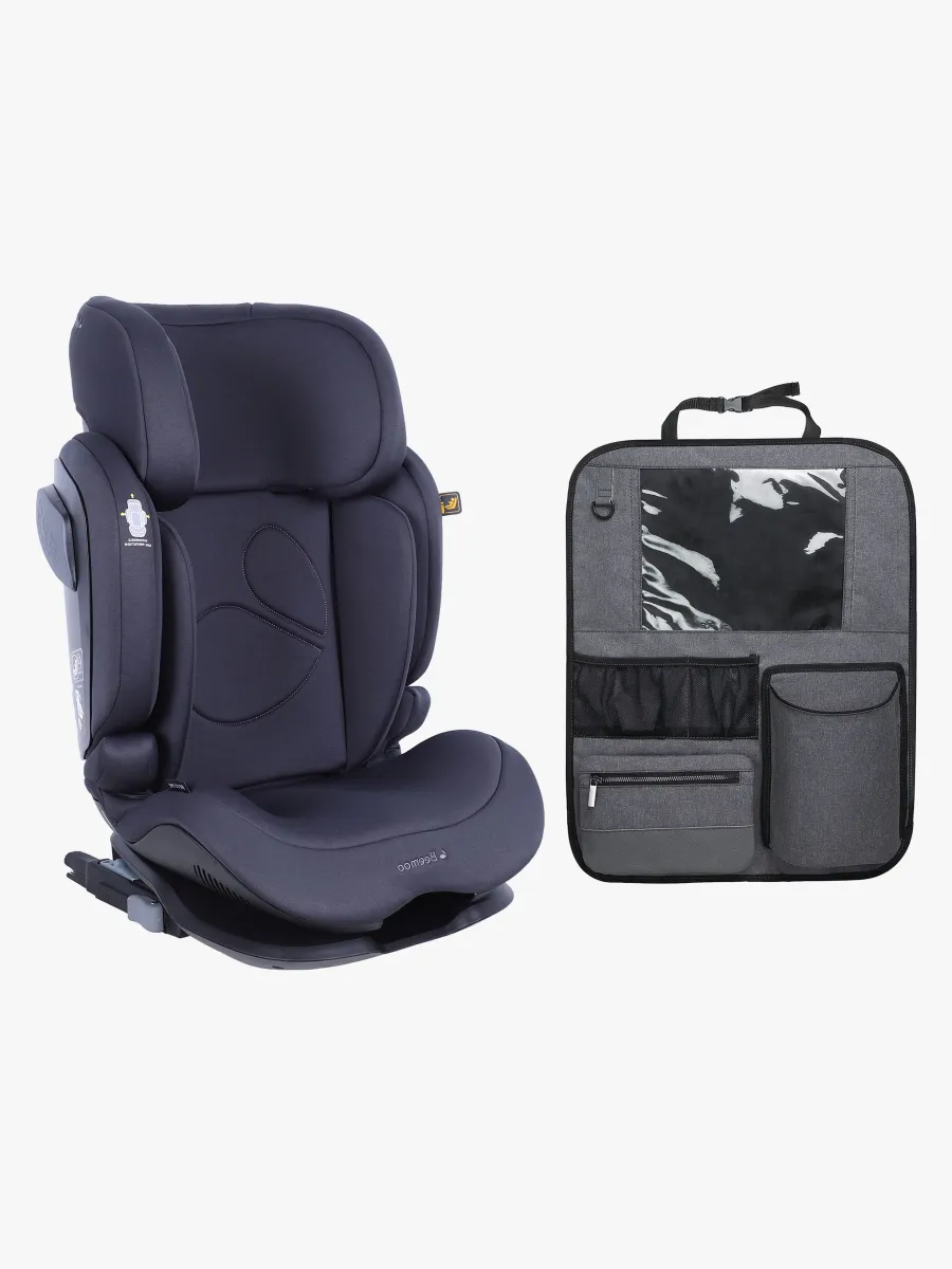 Beemoo Recline i-Size Bältesstol inkl. Deluxe Sparkskydd med Förvaring, Anthracite
