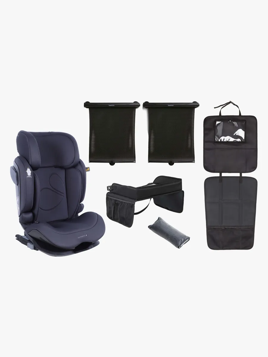 Beemoo Recline i-Size Bältesstol inkl. Tillbehör, Anthracite