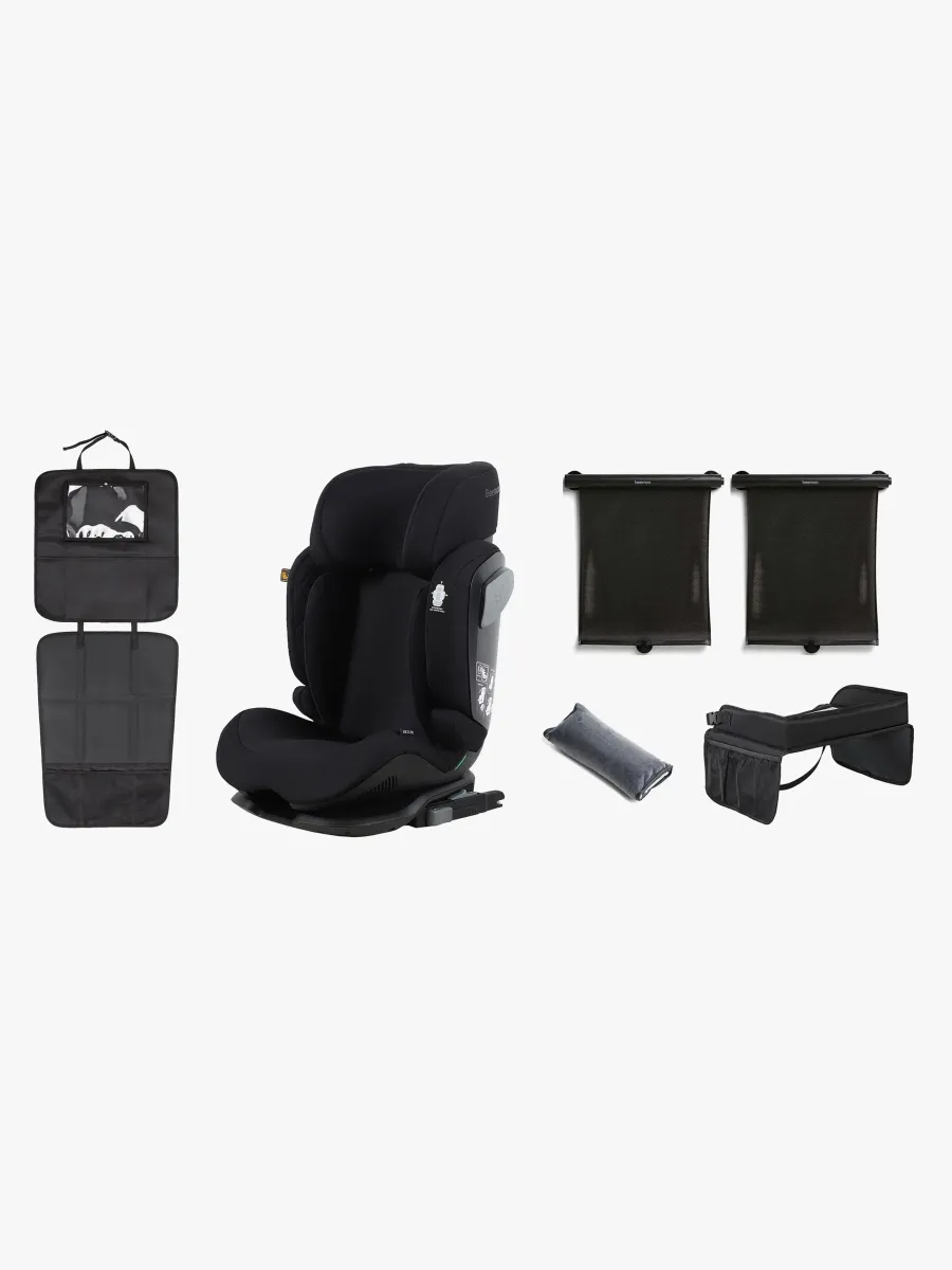 Beemoo Recline i-Size Bältesstol inkl. Tillbehör, Black Stone