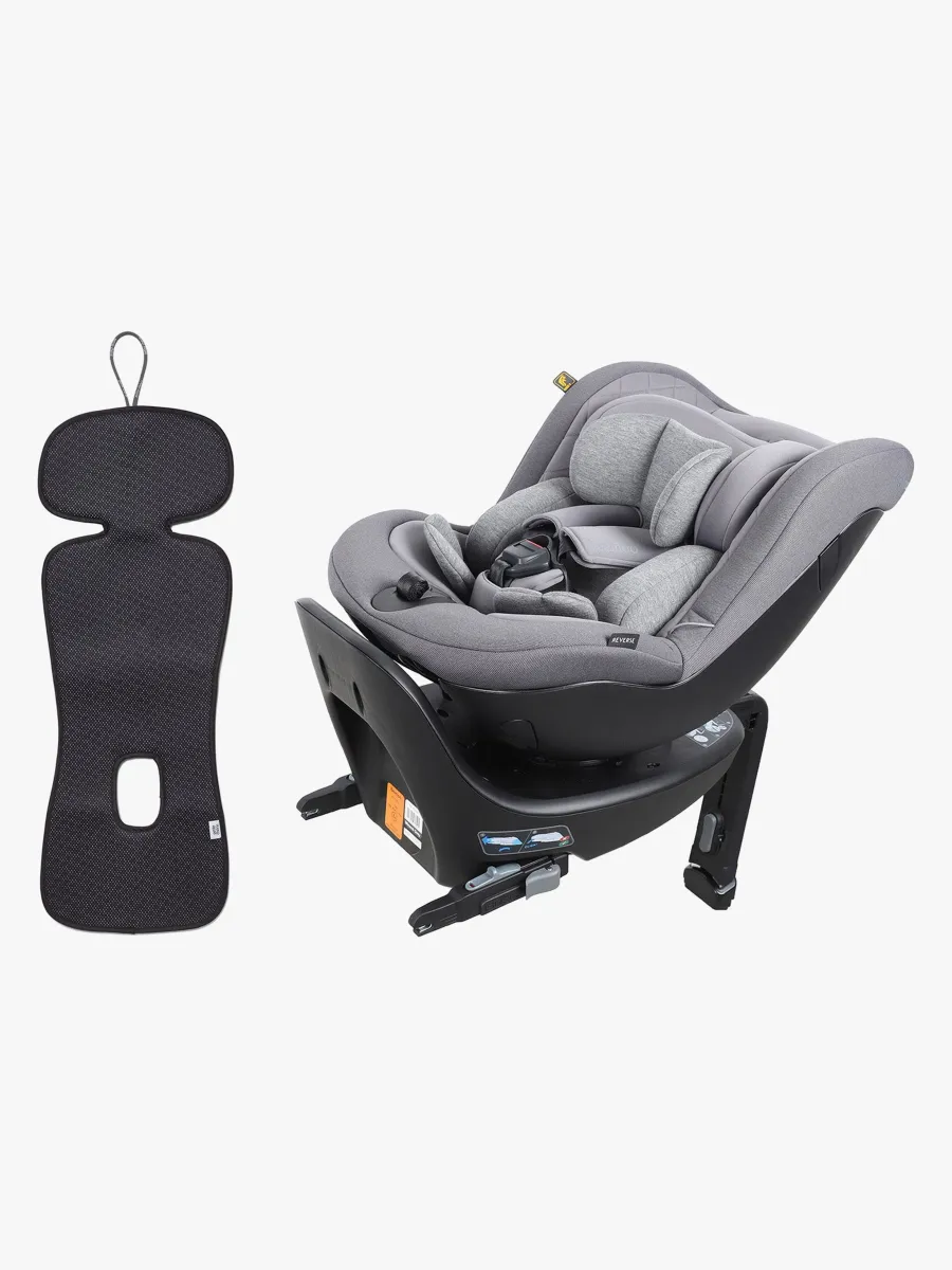 Beemoo Reverse i-Size Bakåtvänd Bilbarnstol inkl. Ventilerande Dyna, Mineral Grey/Antracit