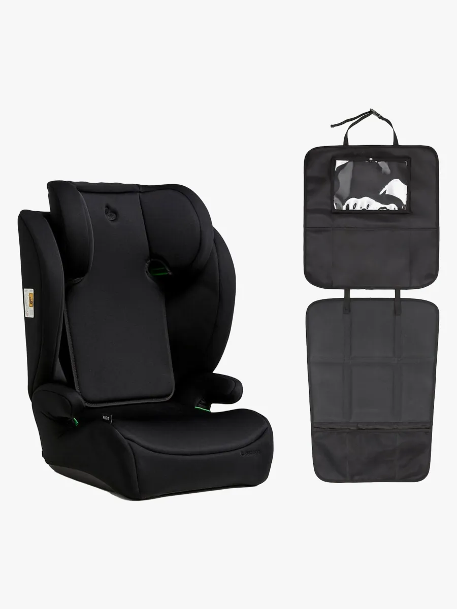 Beemoo Ride i-Size Bältesstol inkl. Beemoo 3-in-1 Sparkskydd, Black Stone/Black