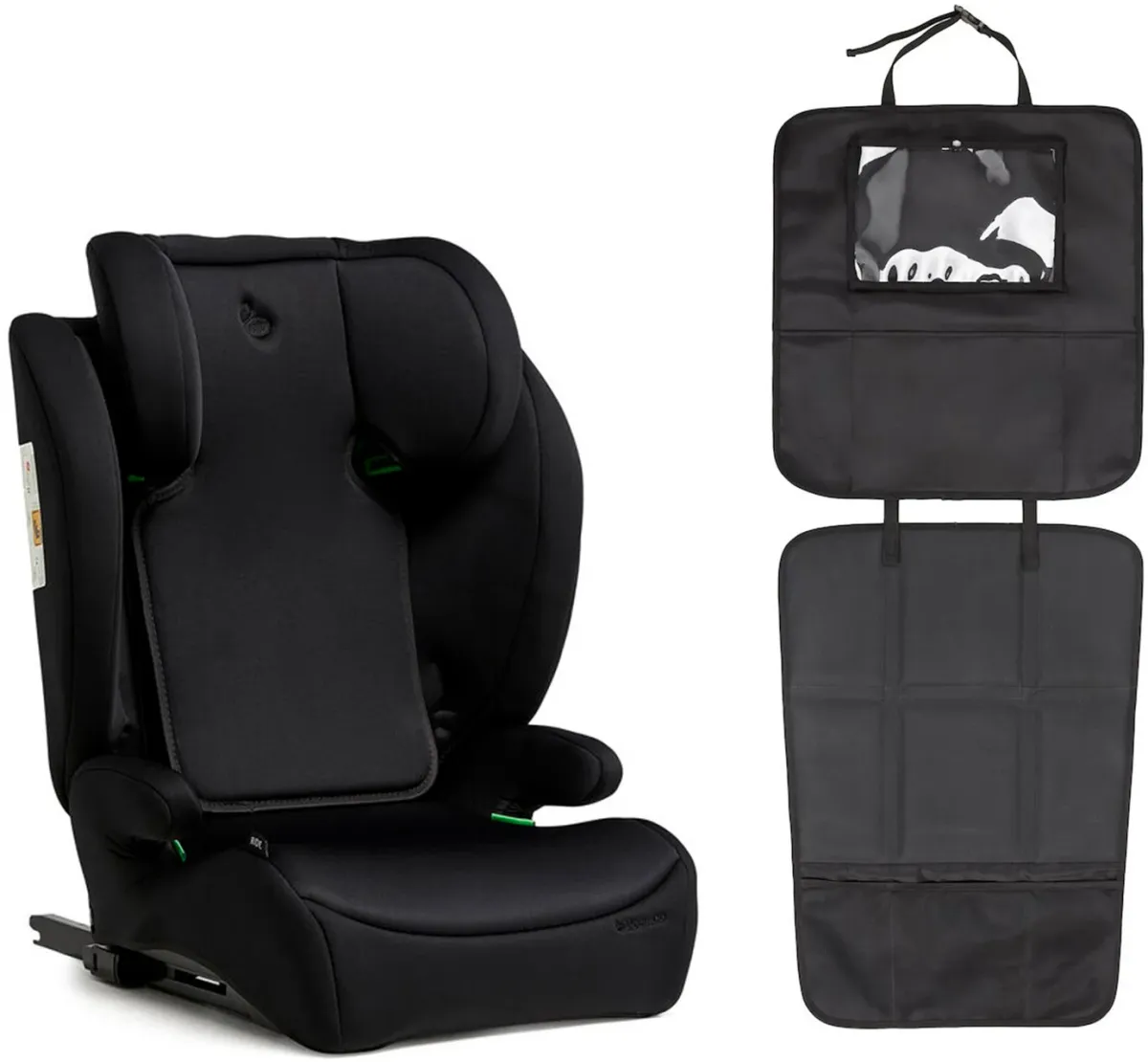 Beemoo Ride i-Size Bältesstol ISOFIX inkl. Beemoo 3-in-1 Sparkskydd, Black Stone/Black