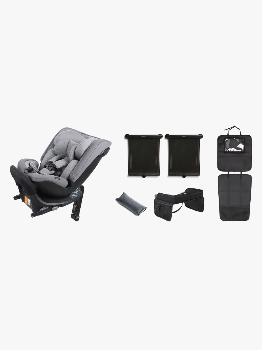 Beemoo Rotate i-Size Vändbar Bilbarnstol inkl. Tillbehör, Mineral Grey