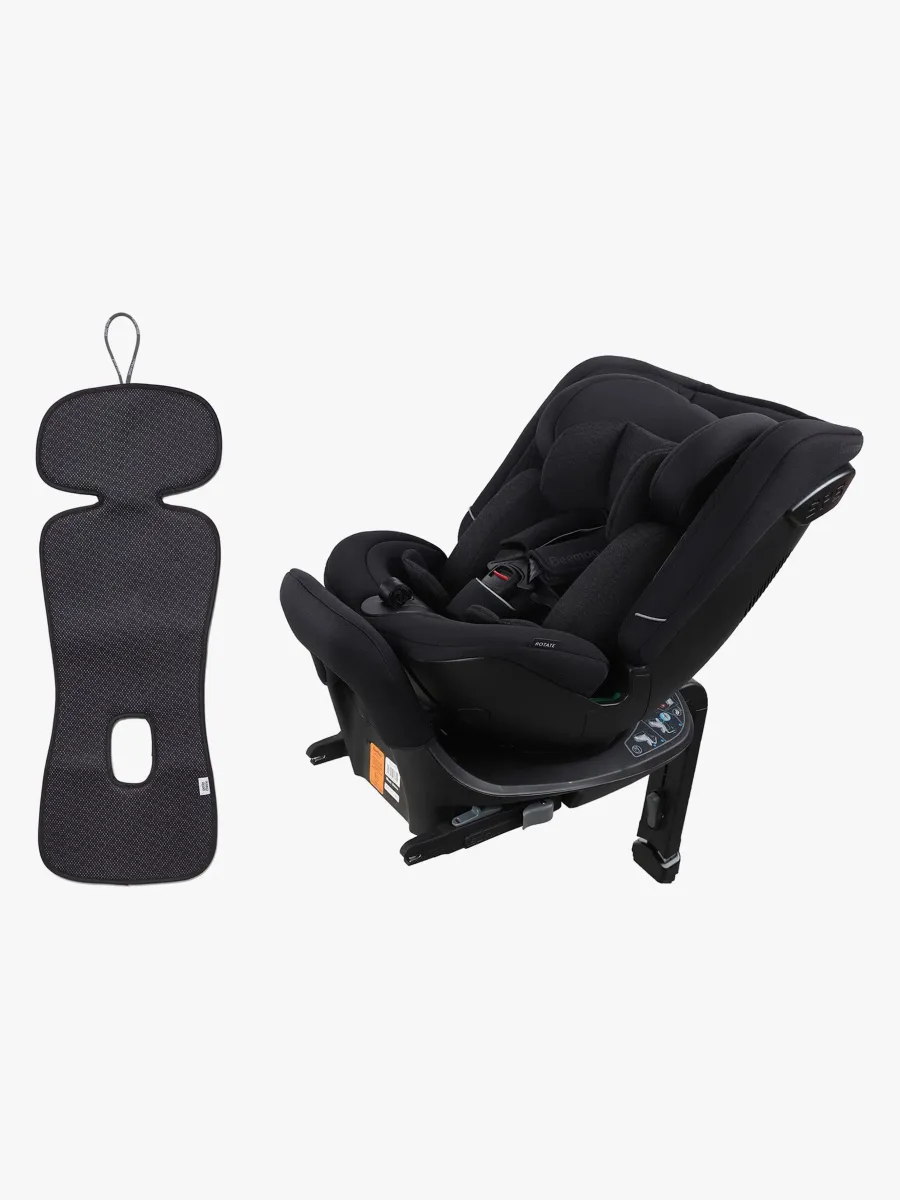 Beemoo Rotate i-Size Vändbar Bilbarnstol inkl. Ventilerande Dyna, Black Stone/Antracit