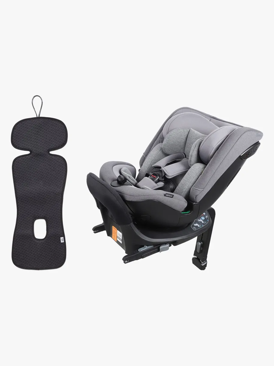 Beemoo Rotate i-Size Vändbar Bilbarnstol inkl. Ventilerande Dyna, Mineral Grey/Antracit