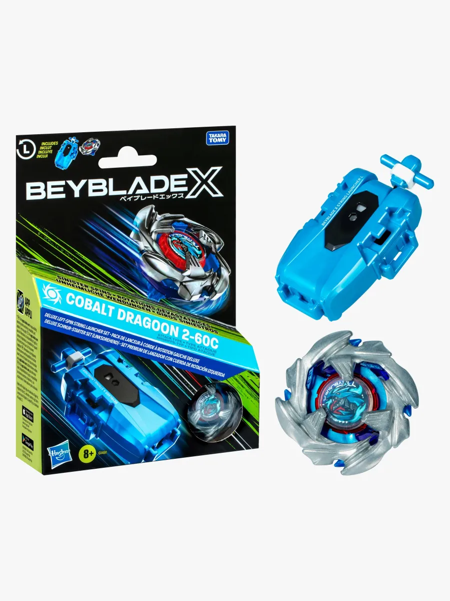 Beyblade X Cobalt Dragoon 2-60C Launcher Set